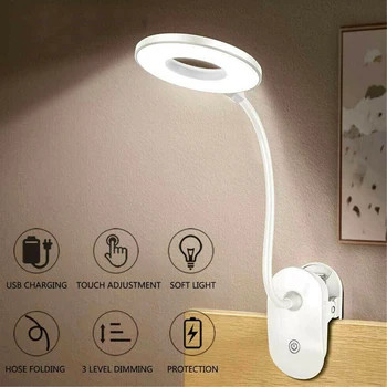 Hiyork Table Lamp Led Desk Lamp Touch Clip Study Lamps Magnifier Gooseneck Desktop usb Table Light Rechargeable 18650 Battery
Hiyork Table Lamp Led Desk Lamp Touch Clip Study Lamps Magnifier Gooseneck Desktop usb Table Light Rechargeable 18650 Battery