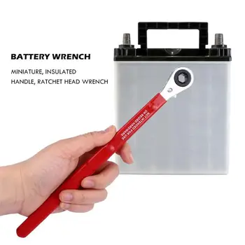 Auto Car Ratcheting Wrench ABS Plastic Shell Practical Durable Insulated Handle Side Terminal Battery Repair Spanner
Auto Car Ratcheting Wrench ABS Plastic Shell Practical Durable Insulated Handle Side Terminal Battery Repair Spanner