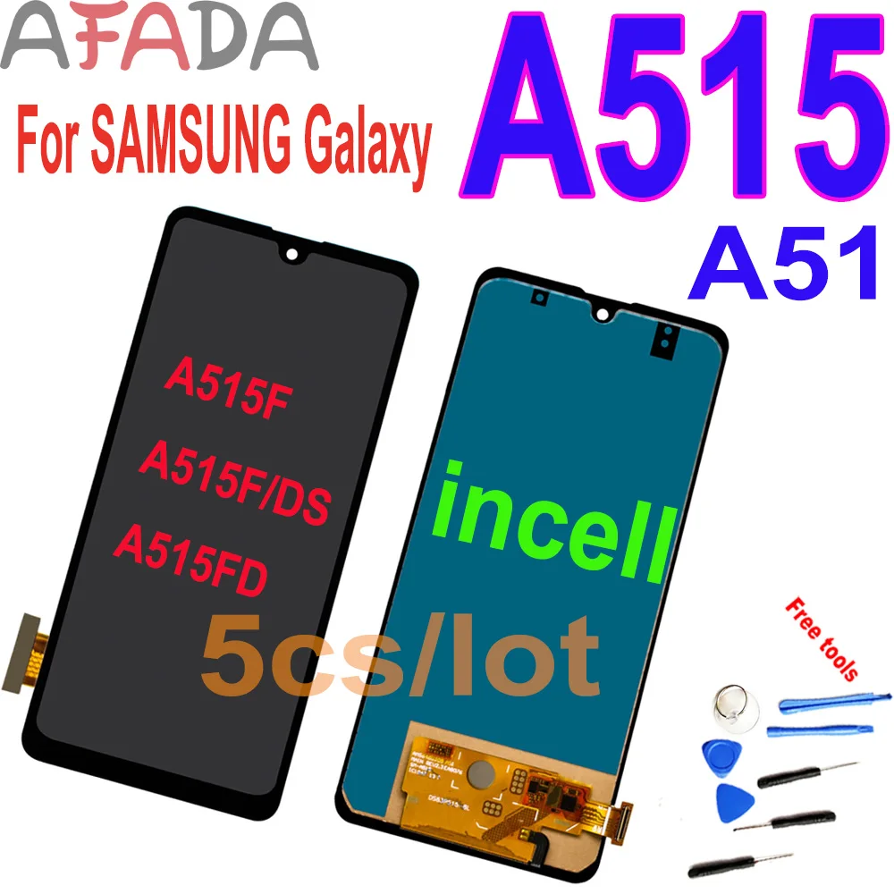 5pcs/lot 6.5" LCD For Samsung Galaxy A51 A515 LCD Display Touch Digitizer For SAMSUNG A51 A515F SM-A515F LCD Screen With Frame
5pcs/lot 6.5" LCD For Samsung Galaxy A51 A515 LCD Display Touch Digitizer For SAMSUNG A51 A515F SM-A515F LCD Screen With Frame