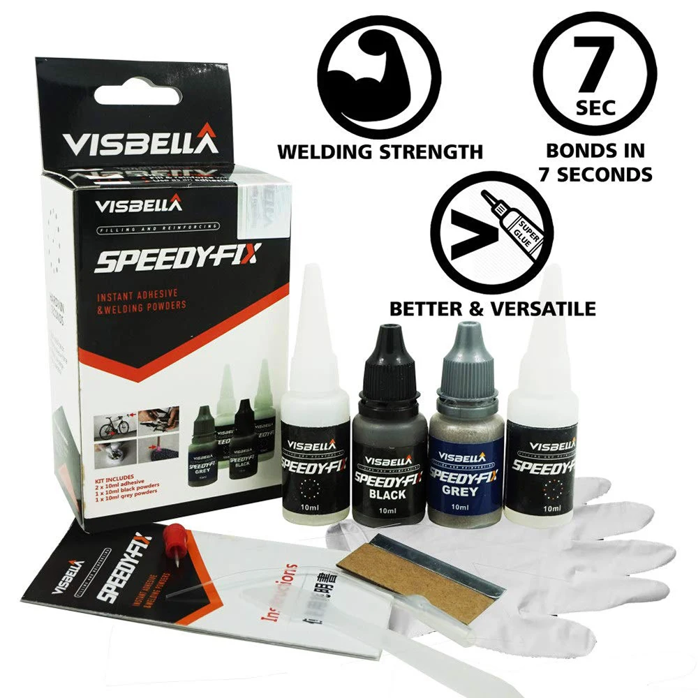 VISBELLA Super Glue 7 Seconds Speedy Fix Filling Reinforcing Dual Adhesive System Resin Instant Welding Powder Water Resistance
VISBELLA Super Glue 7 Seconds Speedy Fix Filling Reinforcing Dual Adhesive System Resin Instant Welding Powder Water Resistance