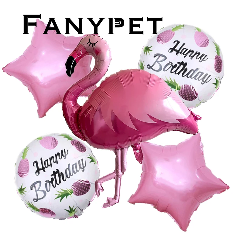 

1Set Hawaiian Party Flamingo Foil Balloons Large Helium Globos Birthday Party Decor Kids Baby Shower Tropical Summer Supplies