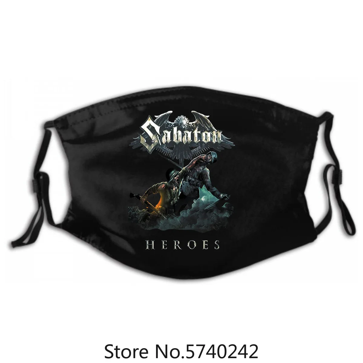 L New Colorful Pattern Washable Sabaton Soldier Mask Gr Reusable Mask with PM2.5 Filters 5 Layers of Protection for Unisex Black
L New Colorful Pattern Washable Sabaton Soldier Mask Gr Reusable Mask with PM2.5 Filters 5 Layers of Protection for Unisex Black