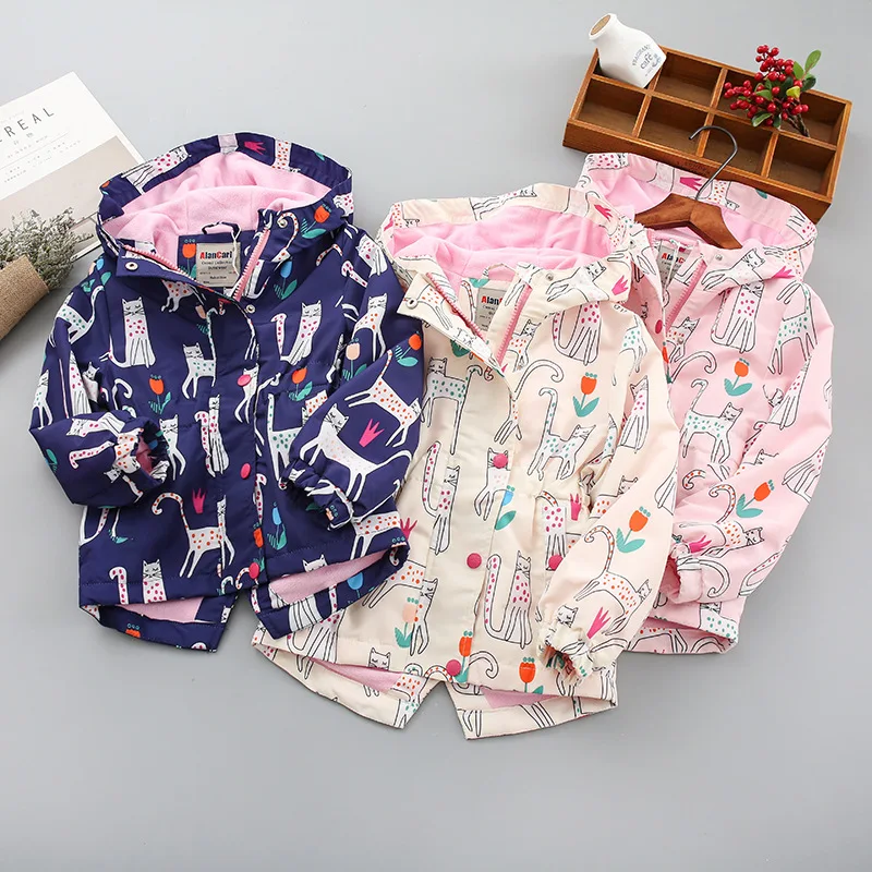 New Autumn Winter Jacket For Girls Trench Coat Kids Spring Outerwear Coat For Girl Windbreaker Children Clothes 2-8Y Cat pattern
New Autumn Winter Jacket For Girls Trench Coat Kids Spring Outerwear Coat For Girl Windbreaker Children Clothes 2-8Y Cat pattern