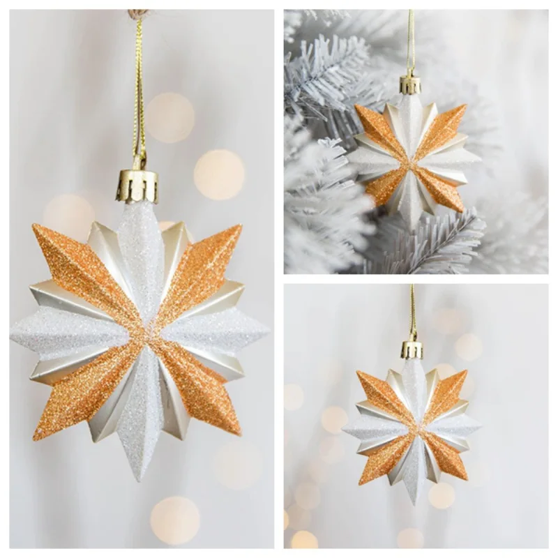 3PCS Eight-Pointed Star Shaped Tree Baubles Shatterproof Plastic Christmas Decor
3PCS Eight-Pointed Star Shaped Tree Baubles Shatterproof Plastic Christmas Decor