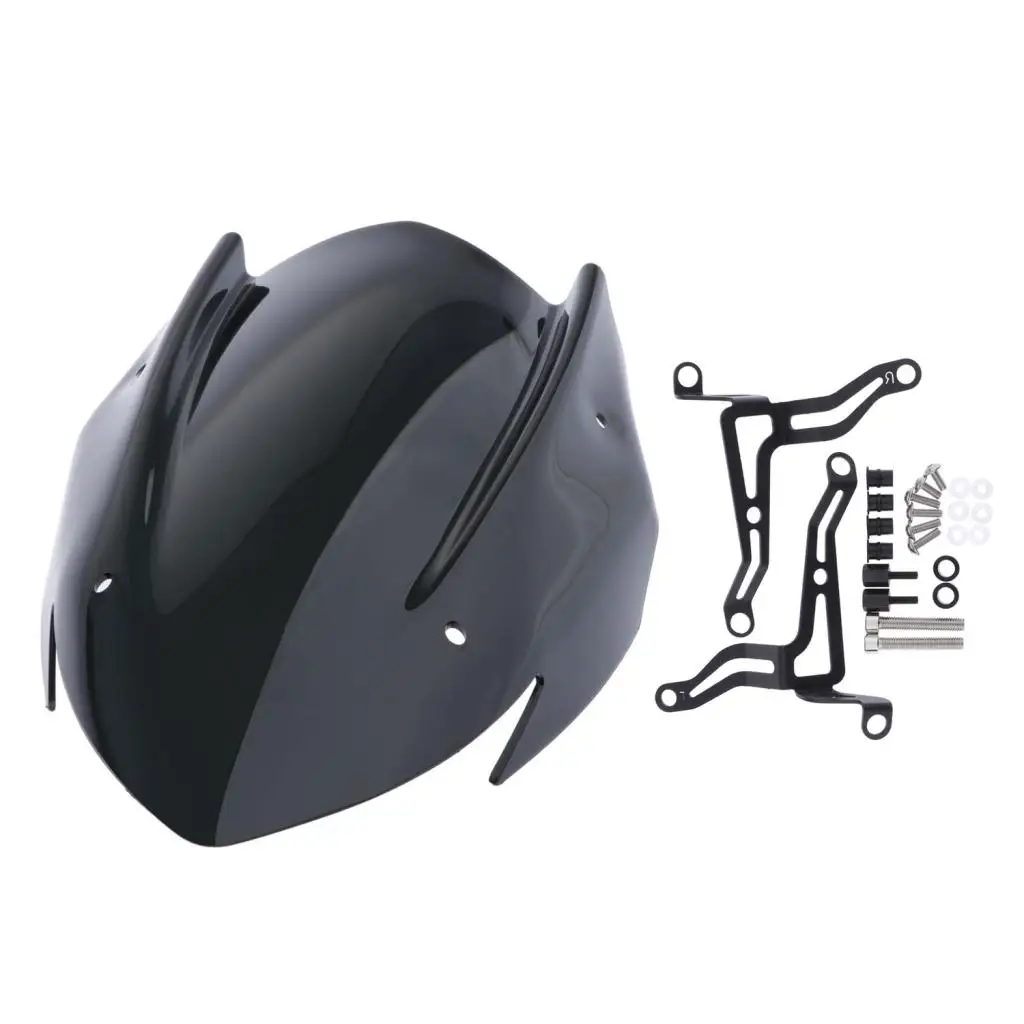 Motorcycle Windshield Shield Screen Protector Fairing Cover w/ Bracket Fit for Suzuki GSX-S 750 2017-19 (Black) Motorcycle Windshield Shield Screen Protector Fairing Cover w/ Bracket Fit for Suzuki GSX-S 750 2017-19 (Black)