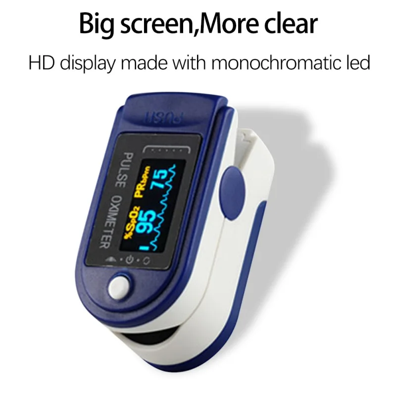 Digital Pulse Oximeter LED Oximetro blood oxygen Heart Rate Monitor SpO2 Health Monitors
Digital Pulse Oximeter LED Oximetro blood oxygen Heart Rate Monitor SpO2 Health Monitors