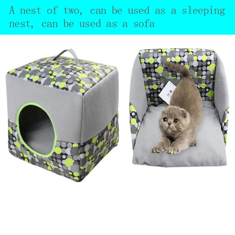cotton material pet mat warm breathable washable cat bed house