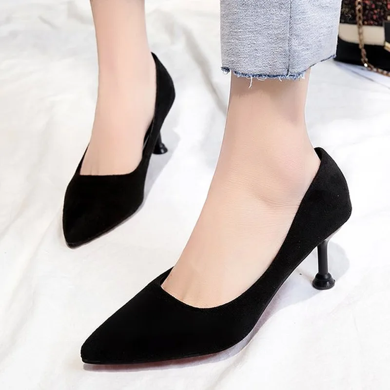 Plus Size 34-43 Ol Office Lady Shoes Pointed Toe Dress Shoes High Heels Faux Suede Boat Shoes Black Basic Pumps For Woman C7785
Plus Size 34-43 Ol Office Lady Shoes Pointed Toe Dress Shoes High Heels Faux Suede Boat Shoes Black Basic Pumps For Woman C7785