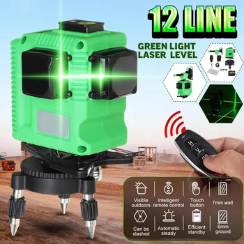 Laser Level 12 Lines 3D Self-Leveling 360 Horizontal And Vertical Cross ful Green Laser Beam Line
Laser Level 12 Lines 3D Self-Leveling 360 Horizontal And Vertical Cross ful Green Laser Beam Line