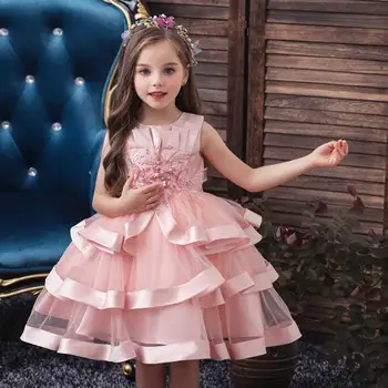 European and American flower girls' wedding dress children's dress diamond embroidery mesh cake Dress Modern Dress 5702QXR12
European and American flower girls' wedding dress children's dress diamond embroidery mesh cake Dress Modern Dress 5702QXR12