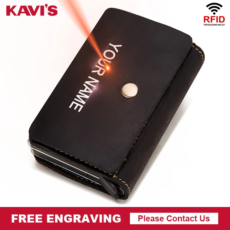 KAVIS Rfid Blocking Automatic Business ID Card Walet Case Crazy Horse Leather Bank Credit Card Holder Wallets Free Engraving
KAVIS Rfid Blocking Automatic Business ID Card Walet Case Crazy Horse Leather Bank Credit Card Holder Wallets Free Engraving