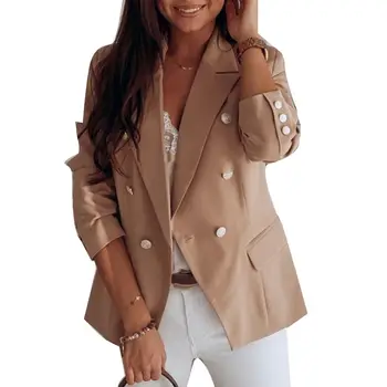 Casual Women Blazers Jacket Suit Coat Double-breasted blazer casual sliming overalls pocket cardigan coat Plus Size куртка
Casual Women Blazers Jacket Suit Coat Double-breasted blazer casual sliming overalls pocket cardigan coat Plus Size куртка