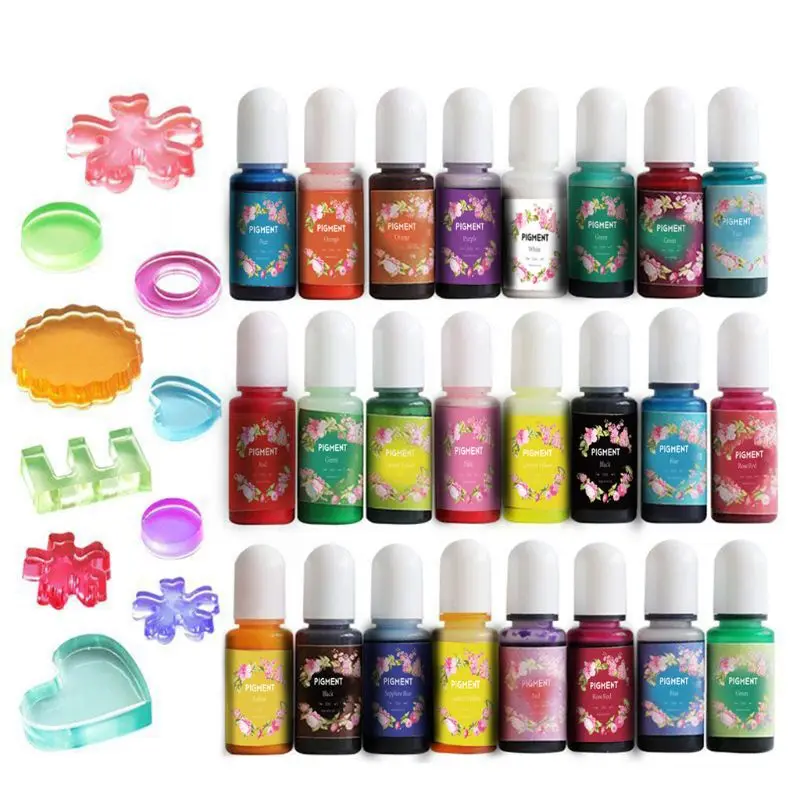 24 Colors Epoxy Pigment Translucent Liquid Resin Colorant Each 0.35oz Epoxy Resin for Resin Jewelry DIY Crafts Art Making
24 Colors Epoxy Pigment Translucent Liquid Resin Colorant Each 0.35oz Epoxy Resin for Resin Jewelry DIY Crafts Art Making