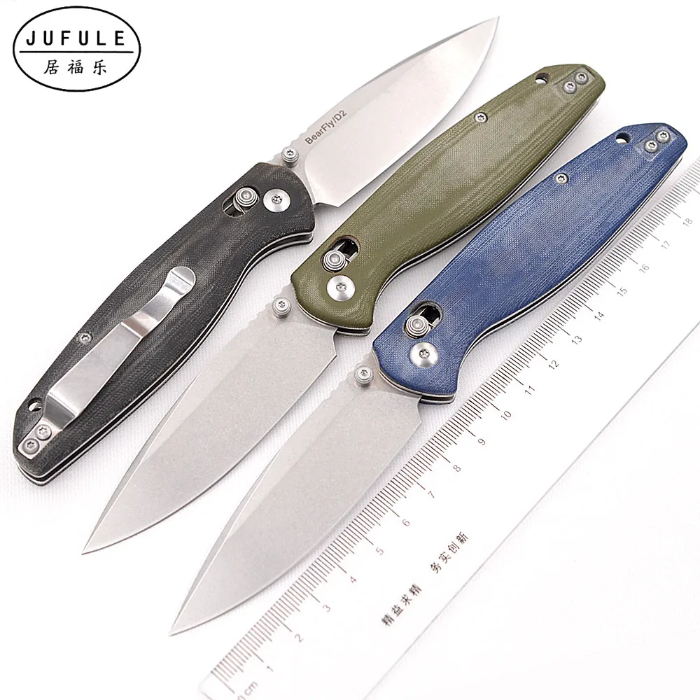 JUFULE Original BearFly Real D2 blade micarta handle camping hunting Outdoor pocket fruit EDC tool Utility Axis folding knife
JUFULE Original BearFly Real D2 blade micarta handle camping hunting Outdoor pocket fruit EDC tool Utility Axis folding knife