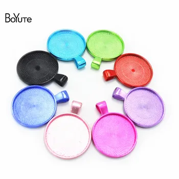 BoYuTe (40 Pieces/Lot) Wholesale Colorful 25MM Cabochon Blank Pendant Base Diy Hand Made Tray Bezel Jewelry Settings
BoYuTe (40 Pieces/Lot) Wholesale Colorful 25MM Cabochon Blank Pendant Base Diy Hand Made Tray Bezel Jewelry Settings