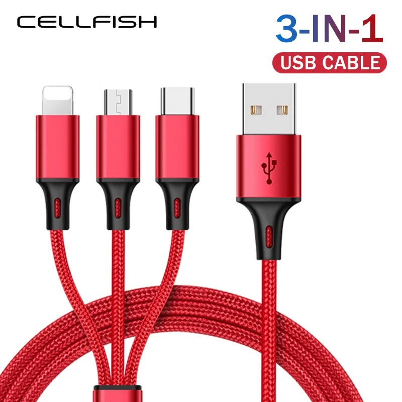 3 in 1 USB Charging Cable for iPhone XS Max XR 8 7 6 Fast Charger 3in1 Micro USB Type C Mobile Phone Cables MicroUSB TypeC Cable
3 in 1 USB Charging Cable for iPhone XS Max XR 8 7 6 Fast Charger 3in1 Micro USB Type C Mobile Phone Cables MicroUSB TypeC Cable