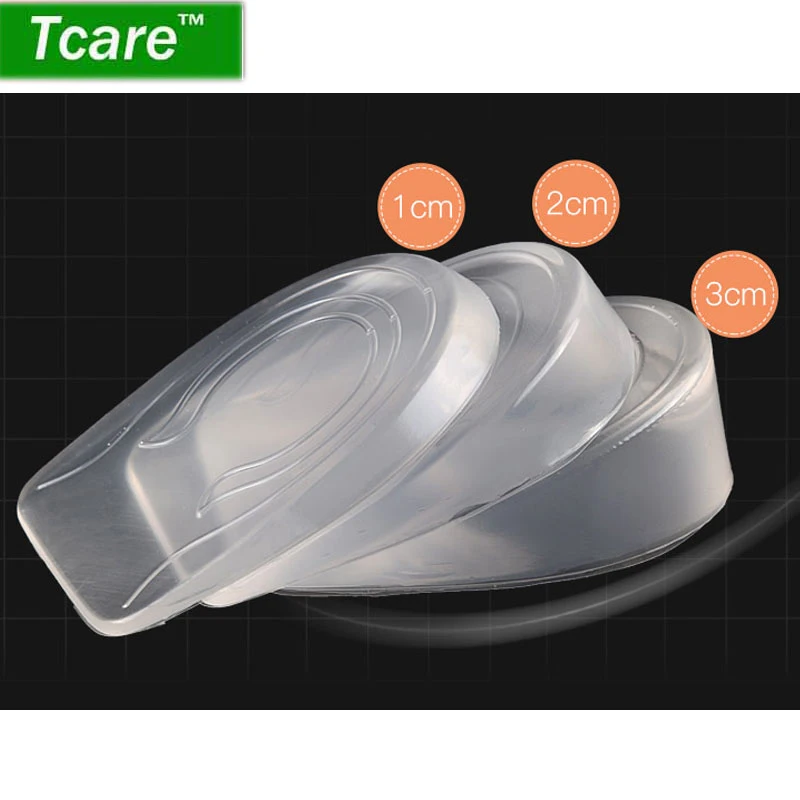 Tcare 1Pair Soft Silicone Increase Heel Support Pad Gel Shock Cushion Orthotic Insole Increased Plantar Foot Care 1cm 2cm 3cm
Tcare 1Pair Soft Silicone Increase Heel Support Pad Gel Shock Cushion Orthotic Insole Increased Plantar Foot Care 1cm 2cm 3cm