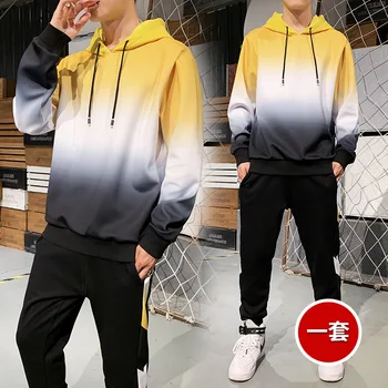 2019 Autumn Men Leisure Sports Suit Male Sweater Elastic Pants Match Handsome Chu High School Health Personality Suit
2019 Autumn Men Leisure Sports Suit Male Sweater Elastic Pants Match Handsome Chu High School Health Personality Suit