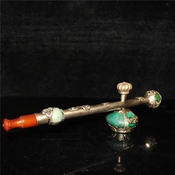 Chinese Old Beijing Old goods Tibetan Wallet Jade Pipe Cigarette bag
Chinese Old Beijing Old goods Tibetan Wallet Jade Pipe Cigarette bag