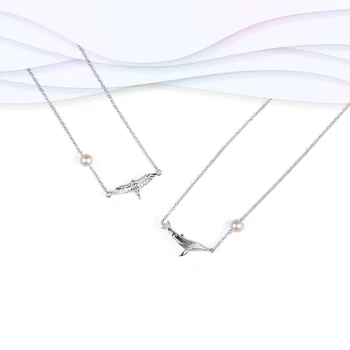 Original Design 925 Sterling Silver Flying Bird and Whale Choker Necklace Fine Jewelry For Women Cute Necklace Trendy Gift 
Original Design 925 Sterling Silver Flying Bird and Whale Choker Necklace Fine Jewelry For Women Cute Necklace Trendy Gift
