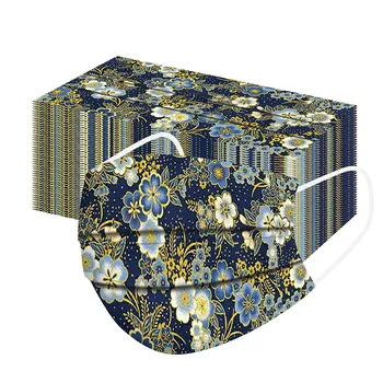 50pc Disposable Retro Flower Print Face Mask Masque Маска Breathable 3ply Non-woven Earloops Facemask Face Cover Mascarilla
50pc Disposable Retro Flower Print Face Mask Masque Маска Breathable 3ply Non-woven Earloops Facemask Face Cover Mascarilla