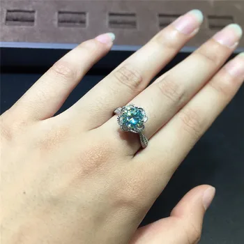 inbeaut 925 Silver Excellent Rose Cut 2 ct 8mm Green&Blue Moissanite Ring Pass Diamond Test Queen Flower Moissanite Wedding Ring
inbeaut 925 Silver Excellent Rose Cut 2 ct 8mm Green&Blue Moissanite Ring Pass Diamond Test Queen Flower Moissanite Wedding Ring
