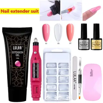 15ml Manicure Extension Gel Set Paper-Free Extension Nail Art Suit Model Gel UV Lamp Base Glue Polishing File Grinder Tool Sets
15ml Manicure Extension Gel Set Paper-Free Extension Nail Art Suit Model Gel UV Lamp Base Glue Polishing File Grinder Tool Sets