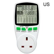 Plug Meter To Measure Current Voltage Power Convert To Electricity Bill Digital LCD Energy Meter Watt Meter Electricity Power
Plug Meter To Measure Current Voltage Power Convert To Electricity Bill Digital LCD Energy Meter Watt Meter Electricity Power