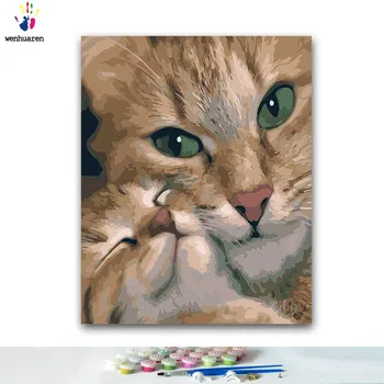 DIY paints by numbers Hugging big cats and kitten paintings Colorings by numbers with kits 40x50 framed
DIY paints by numbers Hugging big cats and kitten paintings Colorings by numbers with kits 40x50 framed