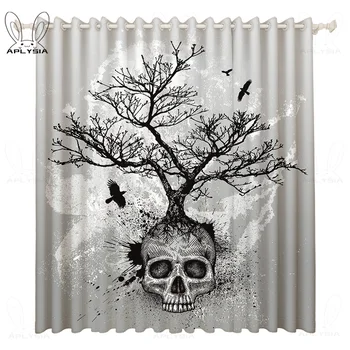 Halloween Black Witch Skull Moon Window Curtains Ultra-thin Micro Shading Curtains Living Room Kitchen Indoo Kids Curtain
Halloween Black Witch Skull Moon Window Curtains Ultra-thin Micro Shading Curtains Living Room Kitchen Indoo Kids Curtain