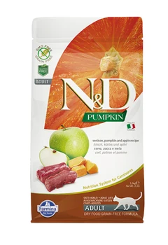 FARMINA FARMINA CAT N & D GRAIN FREE PUMPKIN VENISON bezzernovoy adult cats with venison, pumpkin and apple
FARMINA FARMINA CAT N & D GRAIN FREE PUMPKIN VENISON bezzernovoy adult cats with venison, pumpkin and apple