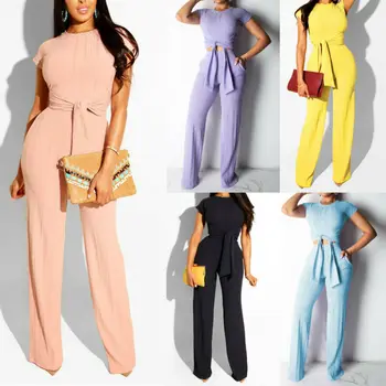 2PCS Women Co-ord Cropped Top Suit Short Sleeve Tops Long Pants Wear Jumpsuit
2PCS Women Co-ord Cropped Top Suit Short Sleeve Tops Long Pants Wear Jumpsuit