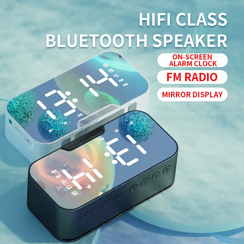 Mini Portable Bluetooth Speaker Small Wireless Speaker Bluetooth 5.0 Support USB TF card FM Radio with Alarm clock
Mini Portable Bluetooth Speaker Small Wireless Speaker Bluetooth 5.0 Support USB TF card FM Radio with Alarm clock