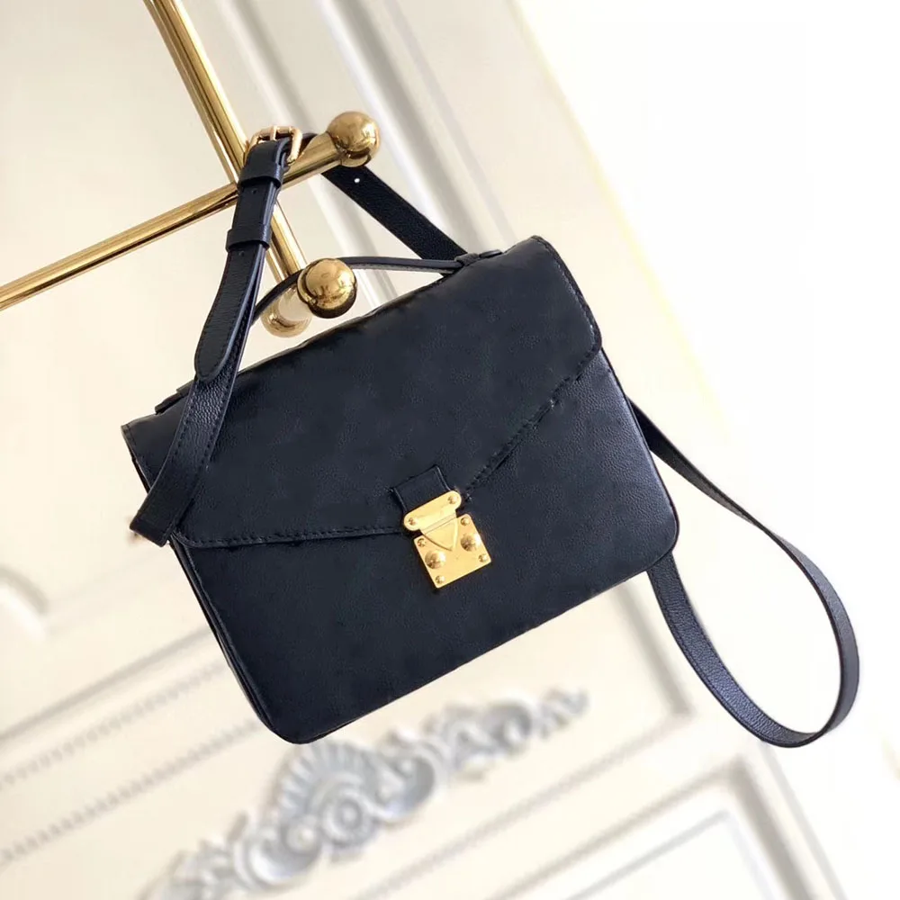 

Free shipping Luxury brand Monogram Empreinte leather ladies handbag M41487 shoulder bag POCHETTE METIS messenger bag