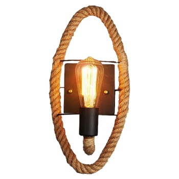 Retro Hemp Rope Wall Lamps, Loft Industrial American Wall Lighting Fixture Handmade Bedside Aisel Corridor
Retro Hemp Rope Wall Lamps, Loft Industrial American Wall Lighting Fixture Handmade Bedside Aisel Corridor