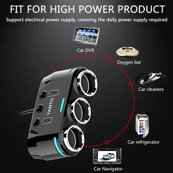 turejo Dual USB Port 3 Way Auto Car Cigarette Lighter Socket Splitter Charger Plug Adapter DC 5V 1A+2.1A For All Phone PC Ipad
turejo Dual USB Port 3 Way Auto Car Cigarette Lighter Socket Splitter Charger Plug Adapter DC 5V 1A+2.1A For All Phone PC Ipad