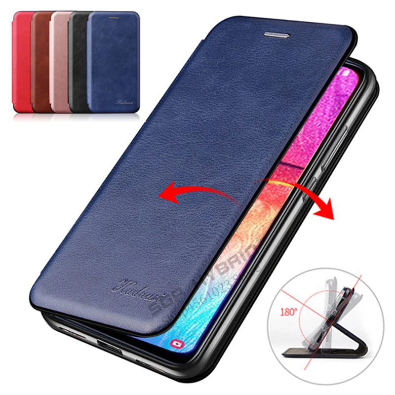 Роскошный кожаный флип-чехол для Samsung Galaxy S10 S9 S8 Note 10 + 9 8 Plus S7 Edge A50 A40 A70 A20 A20e A30 A10 M10
