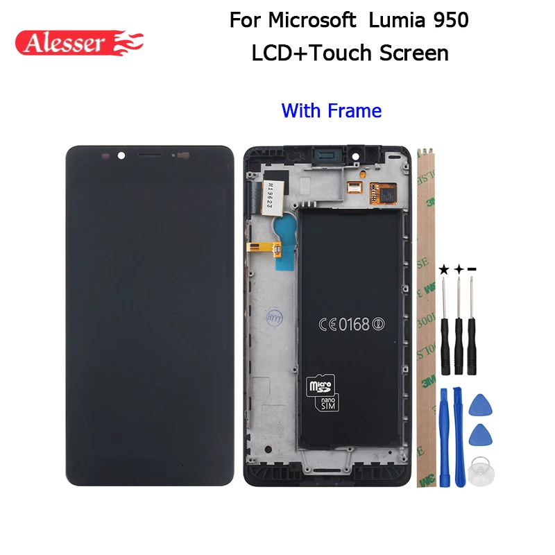 Alesser For Microsoft Lumia 950 LCD Display And Touch Screen 5.2'' Assembly For Microsoft Lumia 950 With Frame +Tools +Adhesive
Alesser For Microsoft Lumia 950 LCD Display And Touch Screen 5.2'' Assembly For Microsoft Lumia 950 With Frame +Tools +Adhesive