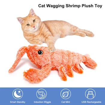 Electric Moving Cat Kicker Shrimp Toy Cat Wagging Shrimped Plush Toys with Catnip Touch Activated USB Chargeable Interactive Toy
Electric Moving Cat Kicker Shrimp Toy Cat Wagging Shrimped Plush Toys with Catnip Touch Activated USB Chargeable Interactive Toy