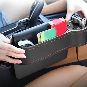 Car Seat Gap Filler Leather Automotive Console Side Pocket Organiser With Coin Box And 2 Usb Charging Ports
Car Seat Gap Filler Leather Automotive Console Side Pocket Organiser With Coin Box And 2 Usb Charging Ports