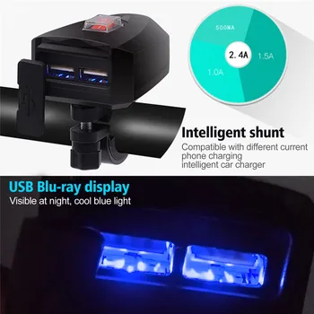 Double USB Motorcycle Phone Charger With Switch Dustproof Motorcycle Universal Adapter/socket #827
Double USB Motorcycle Phone Charger With Switch Dustproof Motorcycle Universal Adapter/socket #827