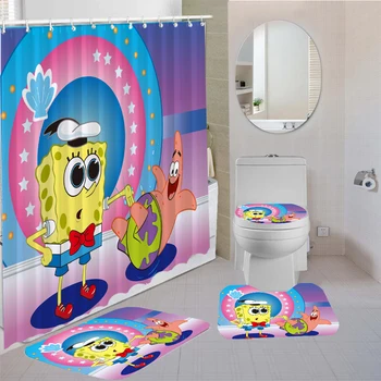 SpongeBob Bathroom Shower Curtain And Rug Sets Waterproof Bathroom Shower Curtain Toilet Cover Mat Non-Slip Floor Bathroom
SpongeBob Bathroom Shower Curtain And Rug Sets Waterproof Bathroom Shower Curtain Toilet Cover Mat Non-Slip Floor Bathroom