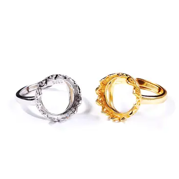 925 Sterling Silver Women Engagement 12x12mm Round Cabochon Semi Mount Ring fit Amber Turquoise Setting White Yellow Gold Color
925 Sterling Silver Women Engagement 12x12mm Round Cabochon Semi Mount Ring fit Amber Turquoise Setting White Yellow Gold Color