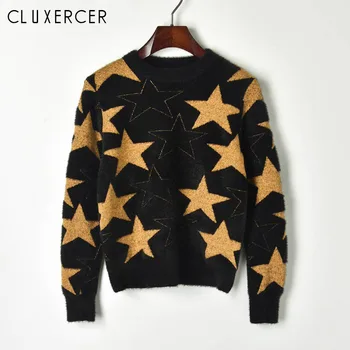 2019 New Fashion Star Print Women's Sweaters Casual Korean Style Long Sleeve Female Knitted Pullvers Autumn Winter Jumper Female 
2019 New Fashion Star Print Women's Sweaters Casual Korean Style Long Sleeve Female Knitted Pullvers Autumn Winter Jumper Female