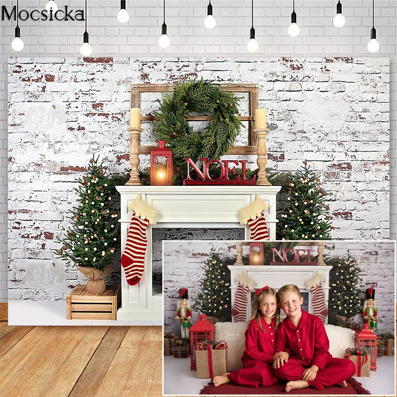 MOCSICKA Christmas Photography Background Christmas Tree Socks Vintage Brick Wall Fireplace Backdrop Decor Photo Studio
MOCSICKA Christmas Photography Background Christmas Tree Socks Vintage Brick Wall Fireplace Backdrop Decor Photo Studio