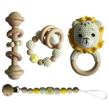 New Baby Pacifier Clip Teething Bracelet Crochet Lion Soother Chain Rattle Teether
New Baby Pacifier Clip Teething Bracelet Crochet Lion Soother Chain Rattle Teether