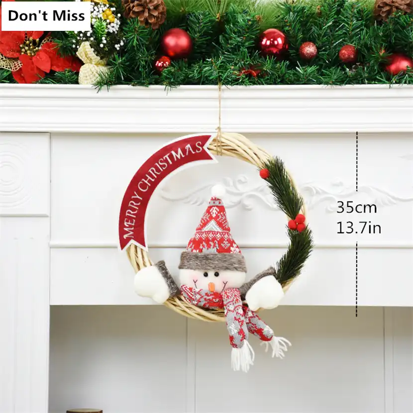 santa claus snowman christmas tree decorations hanging natal