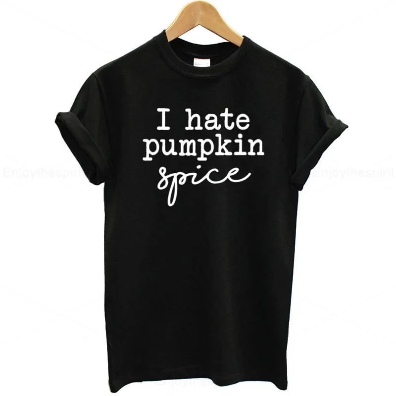 Enjoythespirit I Hate Pumpkin Spice футболка хлопковая розовая Милая летняя...