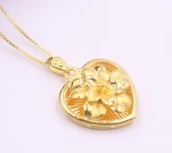 New Pure 24K Yellow Gold Three-dimensional Pendant 29x21mm Heart and Flower 3.58g NO Necklace
New Pure 24K Yellow Gold Three-dimensional Pendant 29x21mm Heart and Flower 3.58g NO Necklace