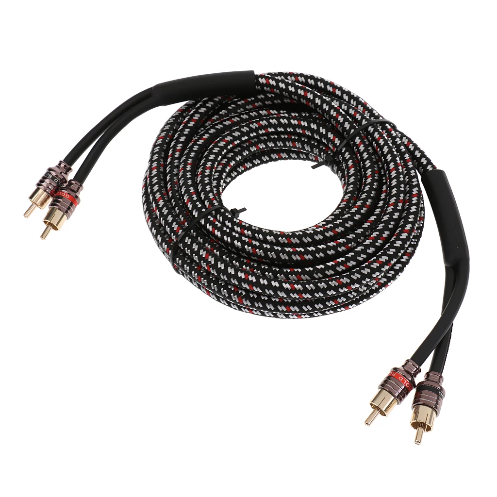 4.5m Car Audio Stereo Amplifier Speaker RCA Interconnect Cable Wire Black 4.5m Car Audio Stereo Amplifier Speaker RCA Interconnect Cable Wire Black
